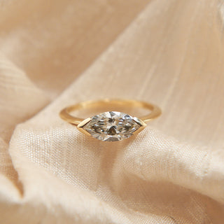 Round Swirl Semi Pave Engagement Ring – 1 CT Moissanite Diamond
