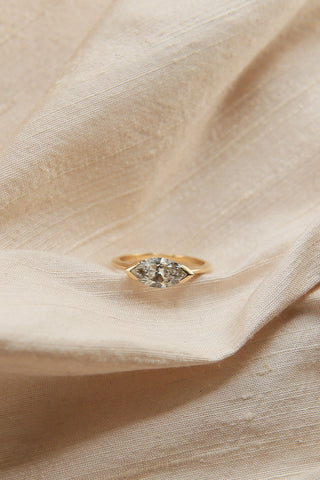 Round Swirl Semi Pave Engagement Ring – 1 CT Moissanite Diamond