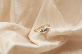Round Swirl Semi Pave Engagement Ring – 1 CT Moissanite Diamond