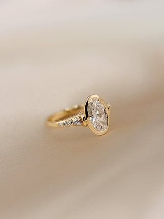 Round Swirl Semi Pave Engagement Ring – 1 CT Moissanite Diamond