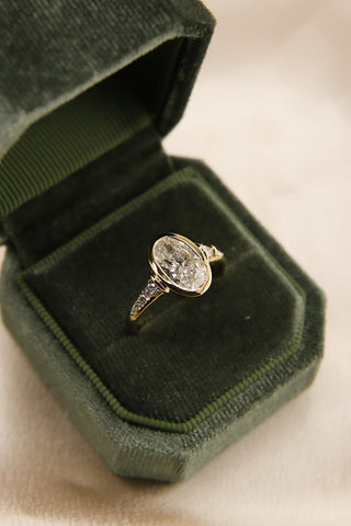 Round Swirl Semi Pave Engagement Ring – 1 CT Moissanite Diamond