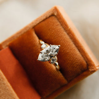 Round Swirl Semi Pave Engagement Ring – 1 CT Moissanite Diamond