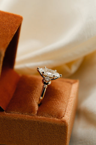 Round Swirl Semi Pave Engagement Ring – 1 CT Moissanite Diamond