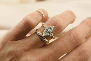 Round Swirl Semi Pave Engagement Ring – 1 CT Moissanite Diamond