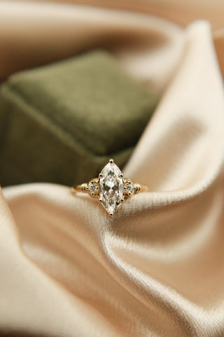 Round Swirl Semi Pave Engagement Ring – 1 CT Moissanite Diamond