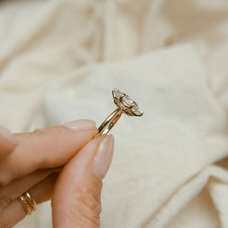 Round Swirl Semi Pave Engagement Ring – 1 CT Moissanite Diamond