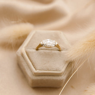 Round Swirl Semi Pave Engagement Ring – 1 CT Moissanite Diamond