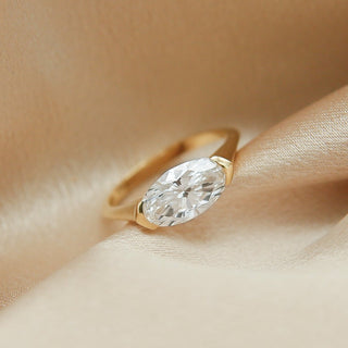Round Swirl Semi Pave Engagement Ring – 1 CT Moissanite Diamond