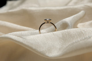 Round Swirl Semi Pave Engagement Ring – 1 CT Moissanite Diamond