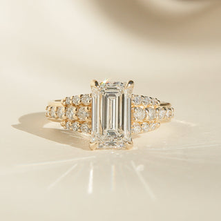 Round Swirl Semi Pave Engagement Ring – 1 CT Moissanite Diamond