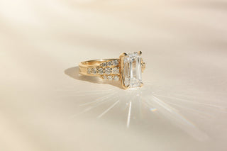 Round Swirl Semi Pave Engagement Ring – 1 CT Moissanite Diamond