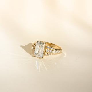 Round Swirl Semi Pave Engagement Ring – 1 CT Moissanite Diamond
