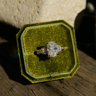 Round Swirl Semi Pave Engagement Ring – 1 CT Moissanite Diamond