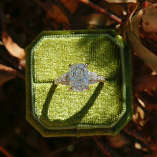 Round Swirl Semi Pave Engagement Ring – 1 CT Moissanite Diamond