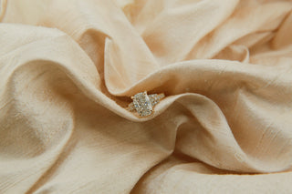 Round Swirl Semi Pave Engagement Ring – 1 CT Moissanite Diamond