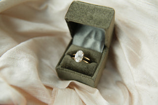 Round Swirl Semi Pave Engagement Ring – 1 CT Moissanite Diamond