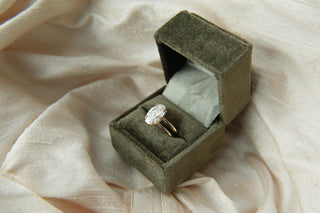 Round Swirl Semi Pave Engagement Ring – 1 CT Moissanite Diamond
