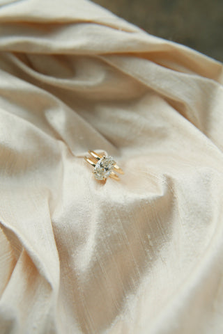 Round Swirl Semi Pave Engagement Ring – 1 CT Moissanite Diamond