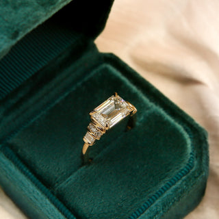 Round Swirl Semi Pave Engagement Ring – 1 CT Moissanite Diamond