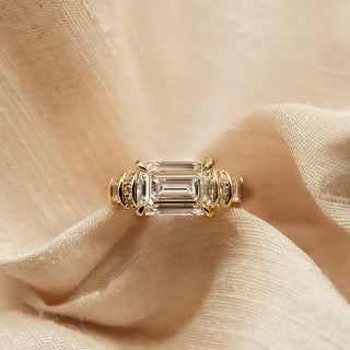 Round Swirl Semi Pave Engagement Ring – 1 CT Moissanite Diamond