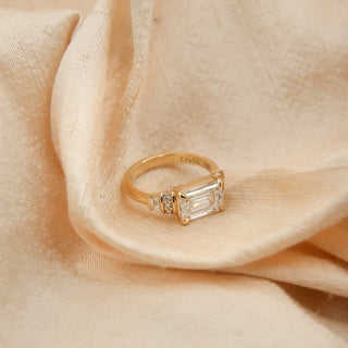 Round Swirl Semi Pave Engagement Ring – 1 CT Moissanite Diamond
