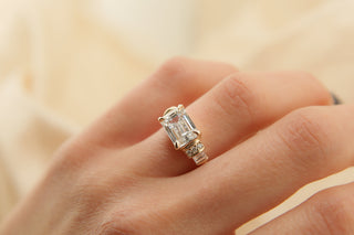 Round Swirl Semi Pave Engagement Ring – 1 CT Moissanite Diamond