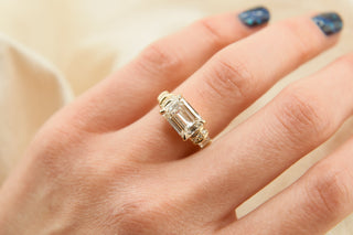 Round Swirl Semi Pave Engagement Ring – 1 CT Moissanite Diamond
