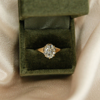 Round Swirl Semi Pave Engagement Ring – 1 CT Moissanite Diamond
