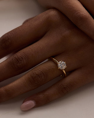 Emerald Pave Engagement Ring – 1 CT Lab Grown Diamond