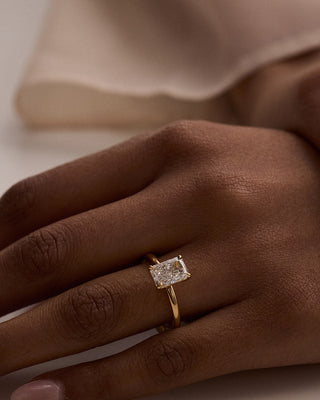 Emerald Pave Engagement Ring – 1 CT Lab Grown Diamond