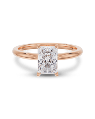 Emerald Pave Engagement Ring – 1 CT Lab Grown Diamond