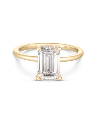 Emerald Pave Engagement Ring – 1 CT Lab Grown Diamond