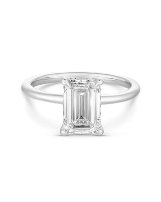 Emerald Pave Engagement Ring – 1 CT Lab Grown Diamond