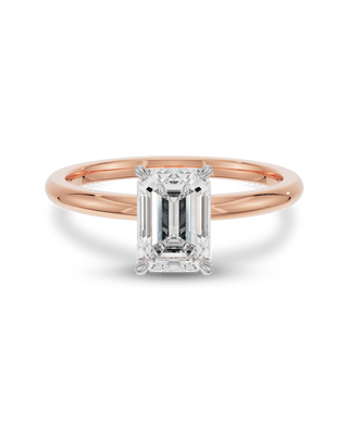 Emerald Pave Engagement Ring – 1 CT Lab Grown Diamond
