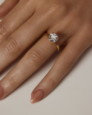 Emerald Pave Engagement Ring – 1 CT Lab Grown Diamond