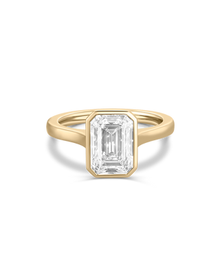 Emerald Pave Engagement Ring – 1 CT Lab Grown Diamond