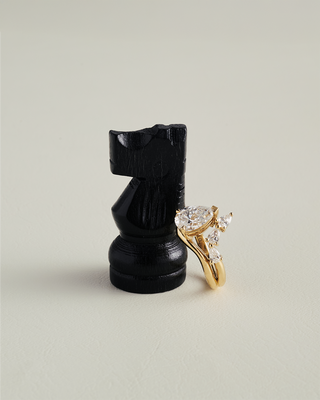 Emerald Pave Engagement Ring – 1 CT Lab Grown Diamond