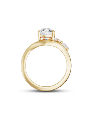 Emerald Pave Engagement Ring – 1 CT Lab Grown Diamond