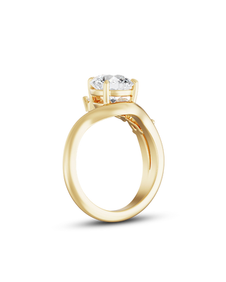 Emerald Pave Engagement Ring – 1 CT Lab Grown Diamond