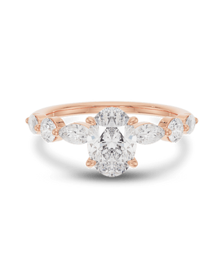 Emerald Pave Engagement Ring – 1 CT Lab Grown Diamond
