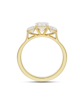 Emerald Pave Engagement Ring – 1 CT Lab Grown Diamond