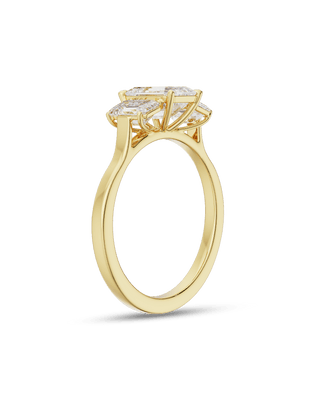 Emerald Pave Engagement Ring – 1 CT Lab Grown Diamond