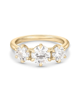 Emerald Pave Engagement Ring – 1 CT Lab Grown Diamond