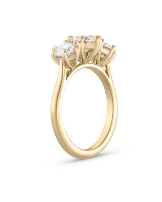 Emerald Pave Engagement Ring – 1 CT Lab Grown Diamond