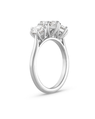 Emerald Pave Engagement Ring – 1 CT Lab Grown Diamond