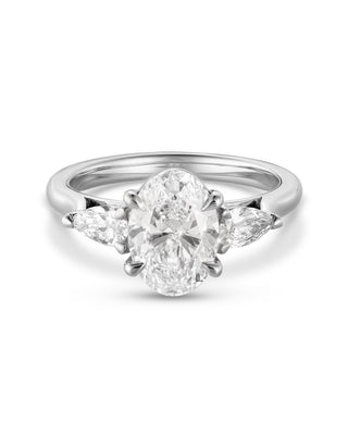 Emerald Pave Engagement Ring – 1 CT Lab Grown Diamond
