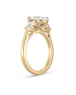 Emerald Pave Engagement Ring – 1 CT Lab Grown Diamond