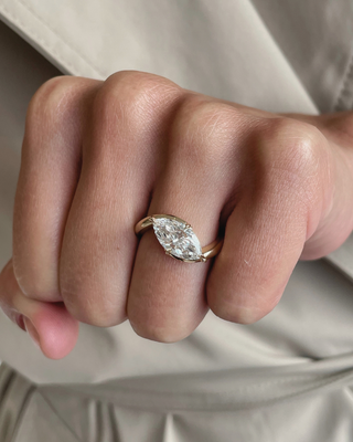 Emerald Pave Engagement Ring – 1 CT Lab Grown Diamond