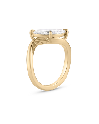 Emerald Pave Engagement Ring – 1 CT Lab Grown Diamond