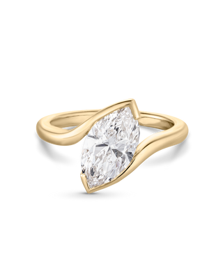 Emerald Pave Engagement Ring – 1 CT Lab Grown Diamond